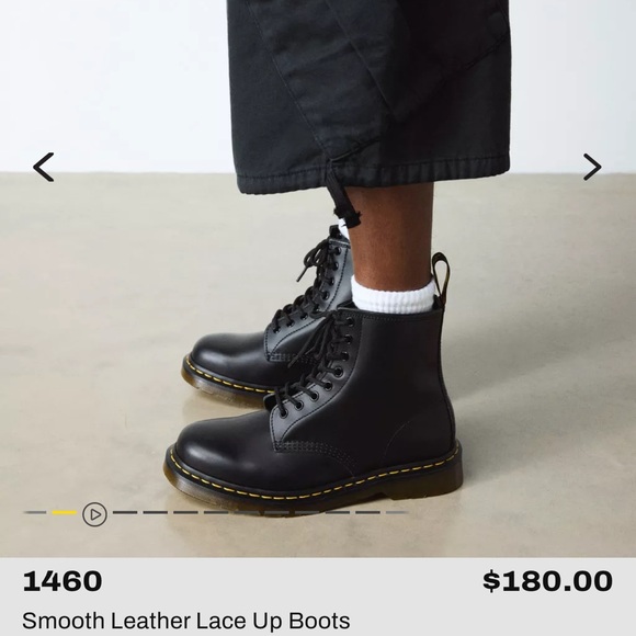 Dr. Martens 1460 Smooth Leather Lace Up Boots - Picture 2 of 16